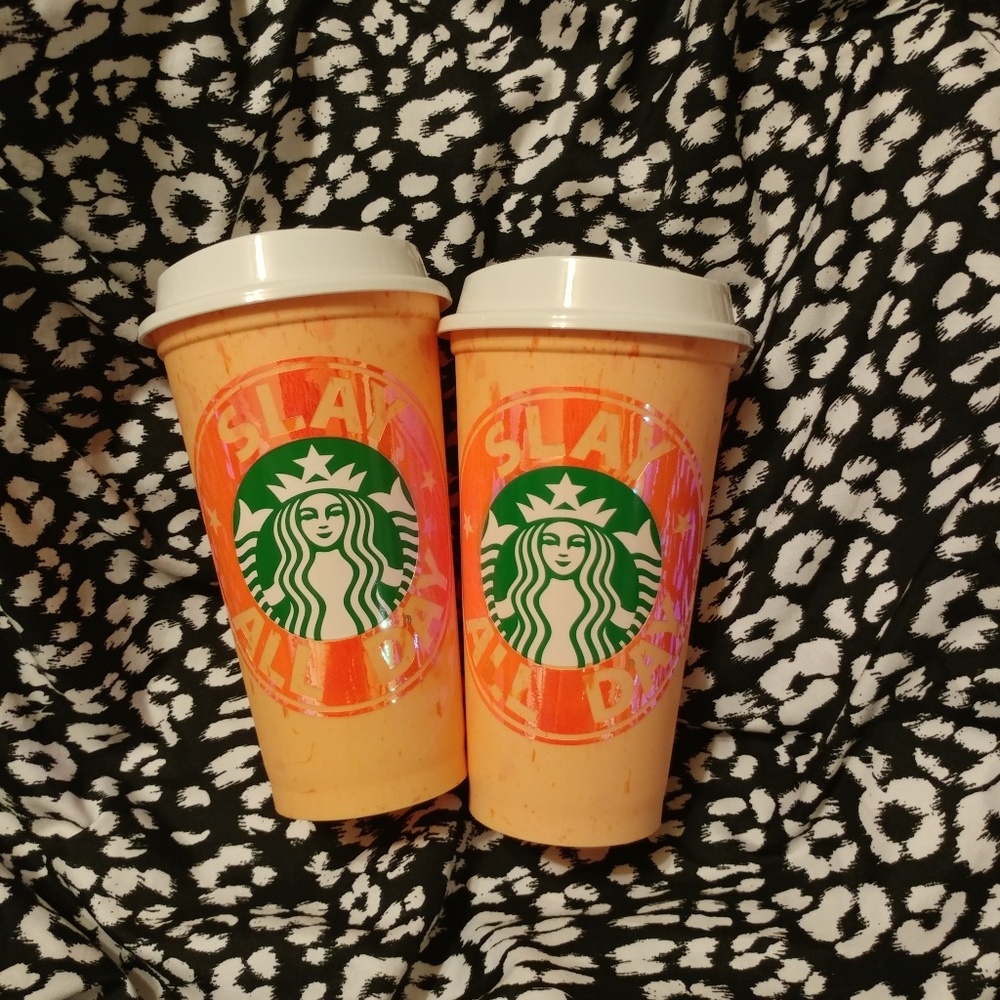 (X2) Custom Starbucks cups
